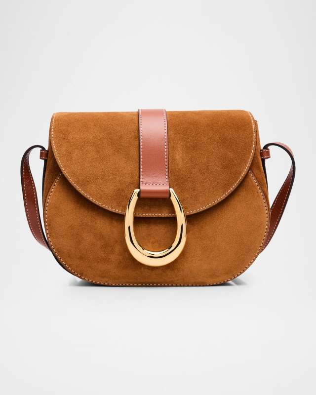 Bella Suede Saddle Shoulder Bag